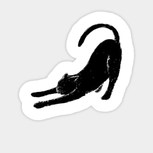 Stretching Cat Sticker